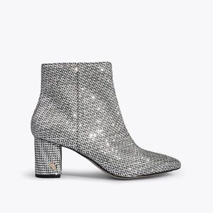 Kurt Geiger Shimmering Silver Ankle Boot Sz 10